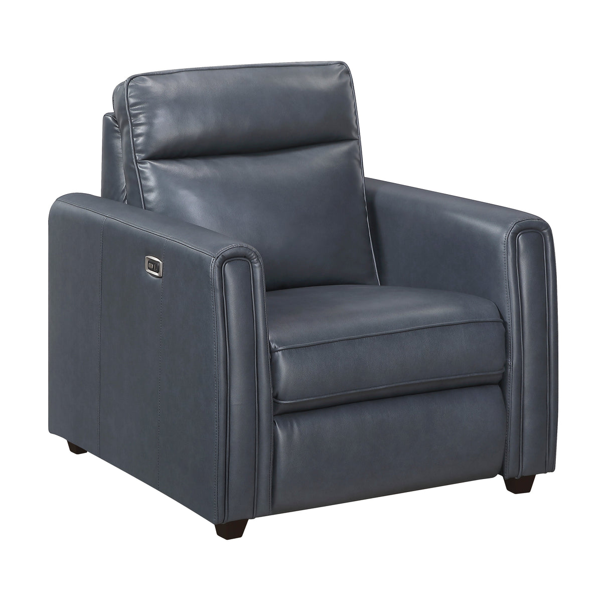 Equinox Navy Power Reclining Chair with Curved Track Arms by Homelegance at Eve Furniture