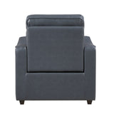 Equinox Navy Power Reclining Chair with Curved Track Arms by Homelegance at Eve Furniture