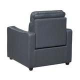 Equinox Navy Power Reclining Chair with Curved Track Arms by Homelegance at Eve Furniture