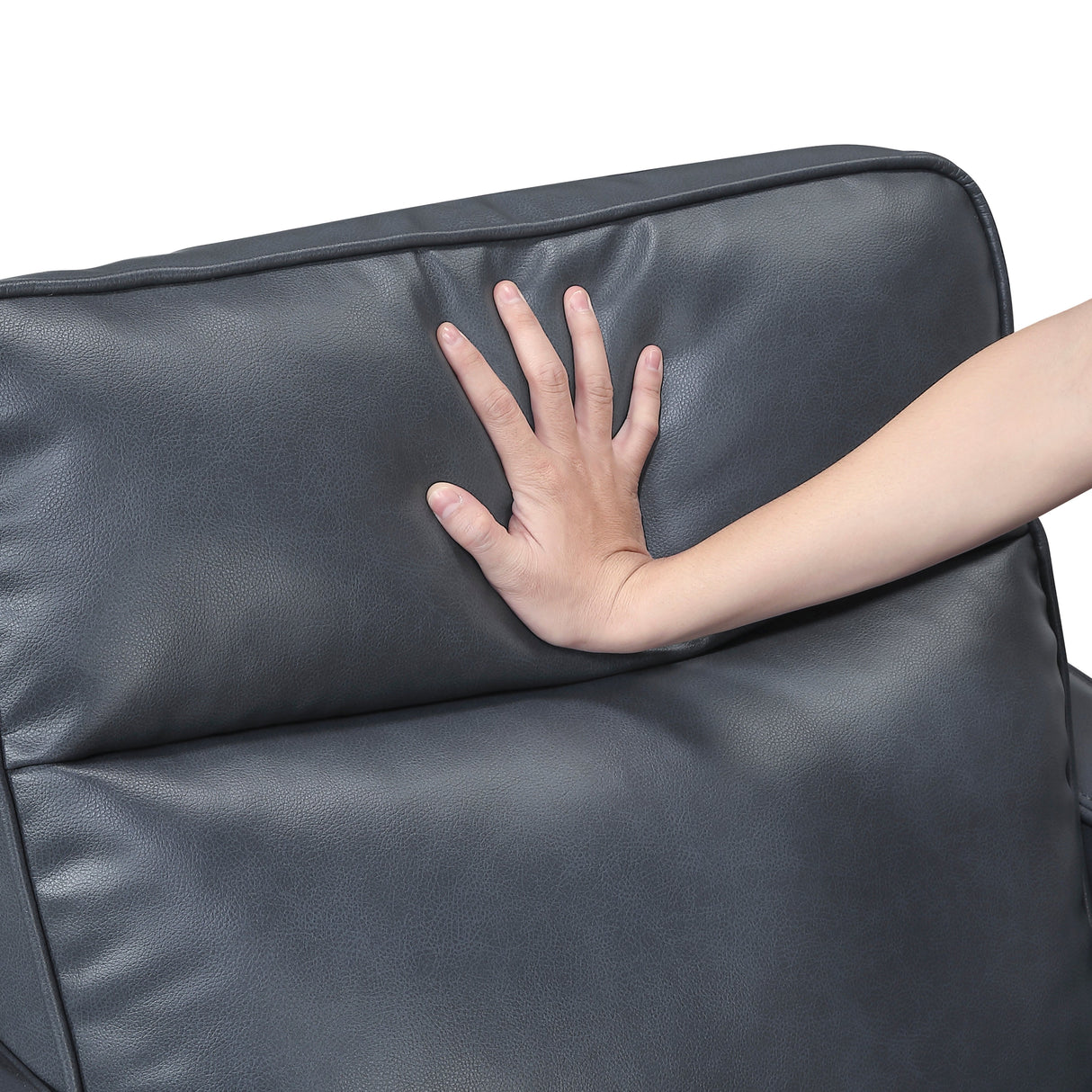 Equinox Navy Power Double Reclining Love Seat with Curved Track Arms by Homelegance at Eve Furniture