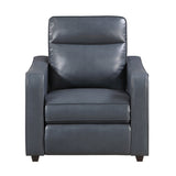 Equinox Navy Power Reclining Chair with Curved Track Arms by Homelegance at Eve Furniture