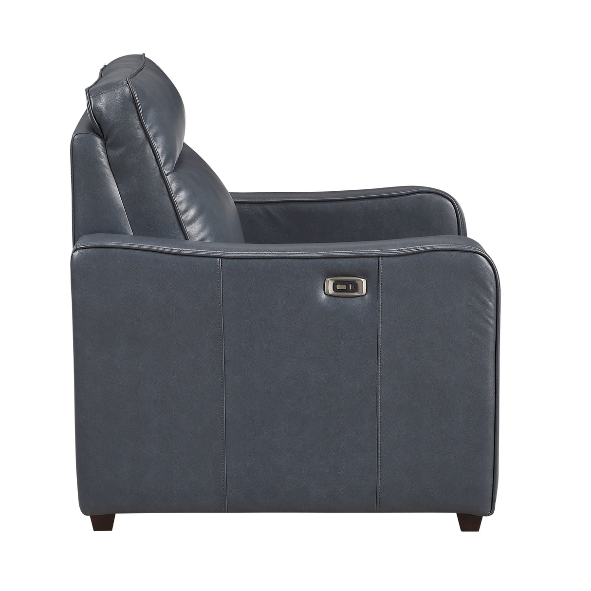 Equinox Navy Power Reclining Chair with Curved Track Arms by Homelegance at Eve Furniture