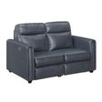 Equinox Navy Power Double Reclining Loveseat with Rounded Track Arms by Homelegance at Eve Furniture