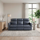 Equinox Navy Power Double Reclining Sofa with Curved Track Arms by Homelegance at Eve Furniture
