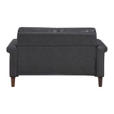 Heritage Dark Gray Loveseat by Homelegance at Eve Furniture