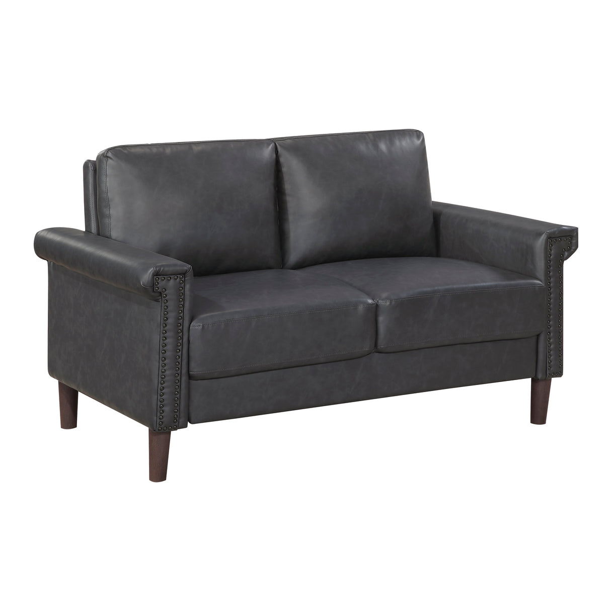Heritage Dark Gray Loveseat by Homelegance at Eve Furniture