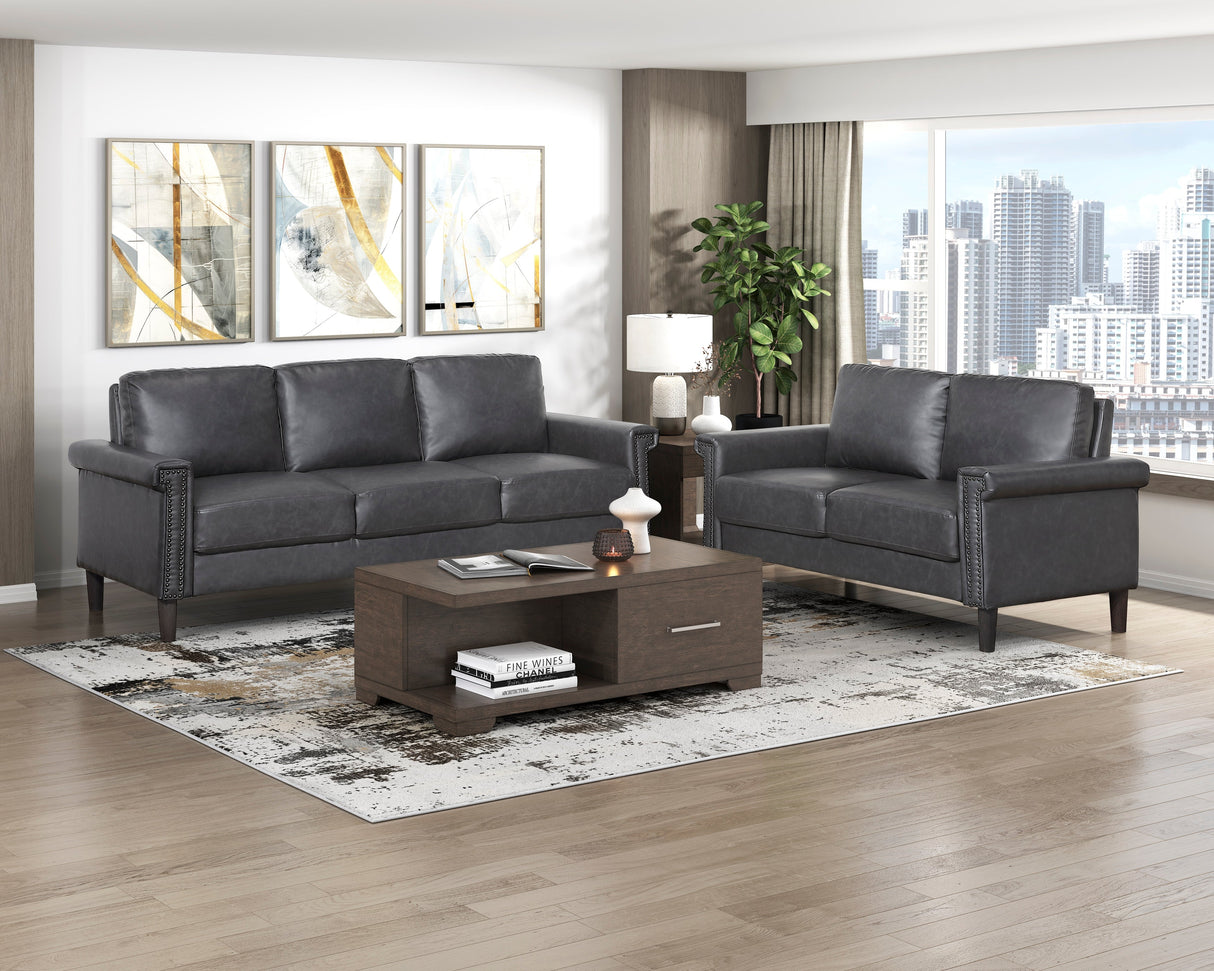 Heritage Dark Gray Sofa by Homelegance at Eve Furniture