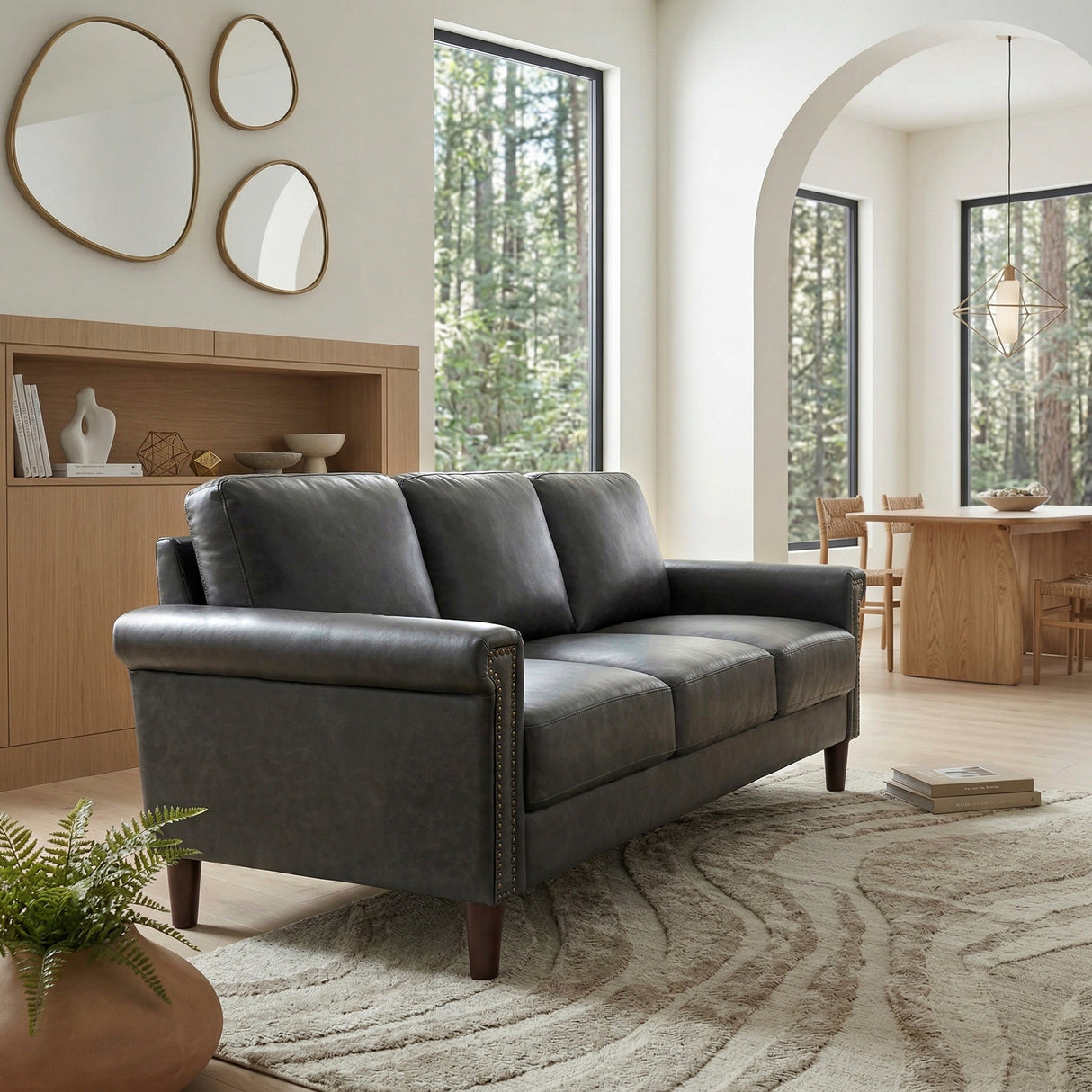 Heritage Dark Gray Sofa by Homelegance at Eve Furniture