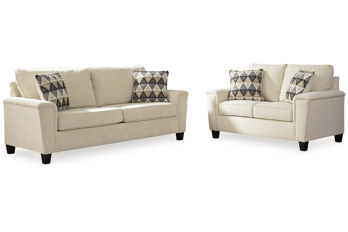 Abinger Natural Queen Sofa Sleeper and Loveseat