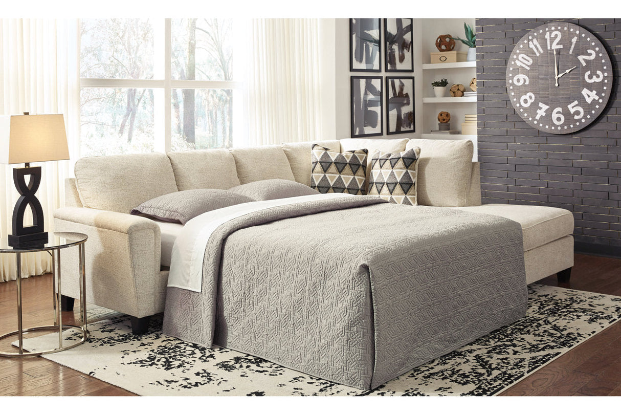 Abinger Natural 2-Piece Sleeper Sectional with Chaise