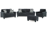 Abinger Smoke Sofa, Loveseat, Chair and Ottoman