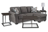 Brise Slate Sofa Chaise, Occasional Tables and Lamps