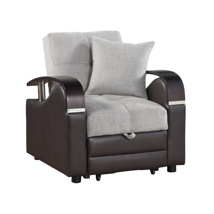 Hybrid Chair with Pull-out Bed and Click Motion Back by Homelegance at Eve Furniture