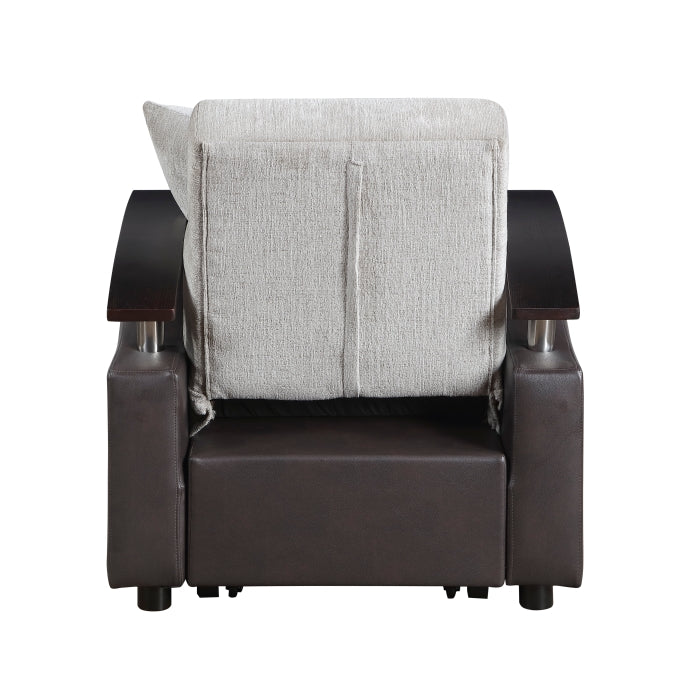 Hybrid Chair with Pull-out Bed and Click Motion Back by Homelegance at Eve Furniture