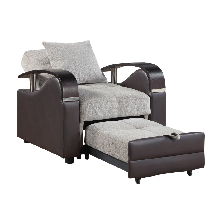Hybrid Chair with Pull-out Bed and Click Motion Back by Homelegance at Eve Furniture