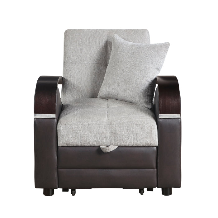 Hybrid Chair with Pull-out Bed and Click Motion Back by Homelegance at Eve Furniture