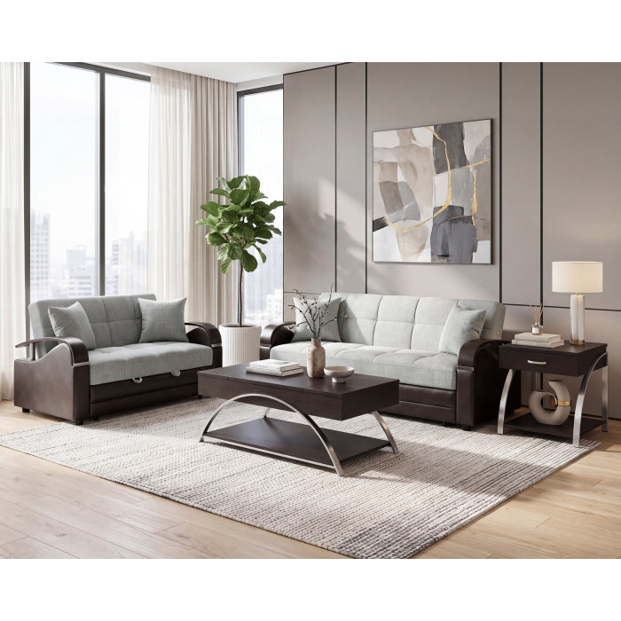 Hybrid Love Seat with Pull-out Bed and Click Motion Back by Homelegance at Eve Furniture