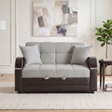 Hybrid Love Seat with Pull-out Bed and Click Motion Back by Homelegance at Eve Furniture