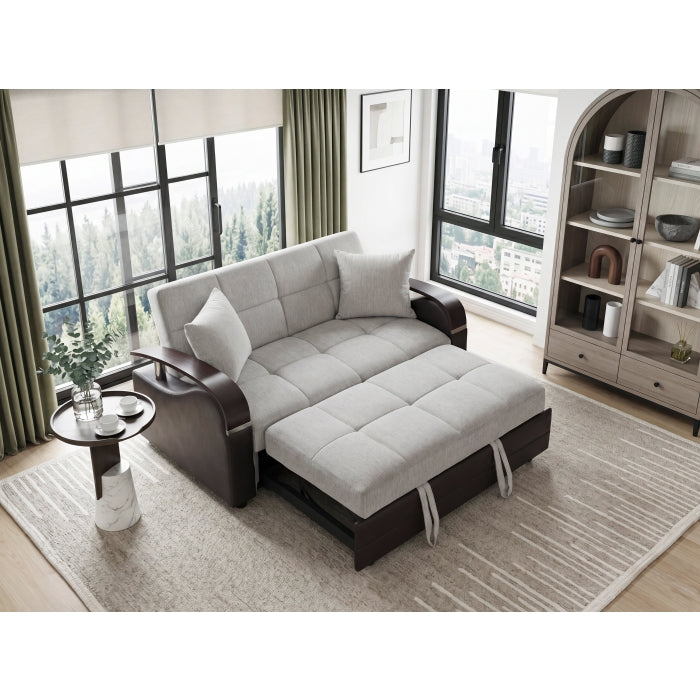 Hybrid Love Seat with Pull-out Bed and Click Motion Back by Homelegance at Eve Furniture