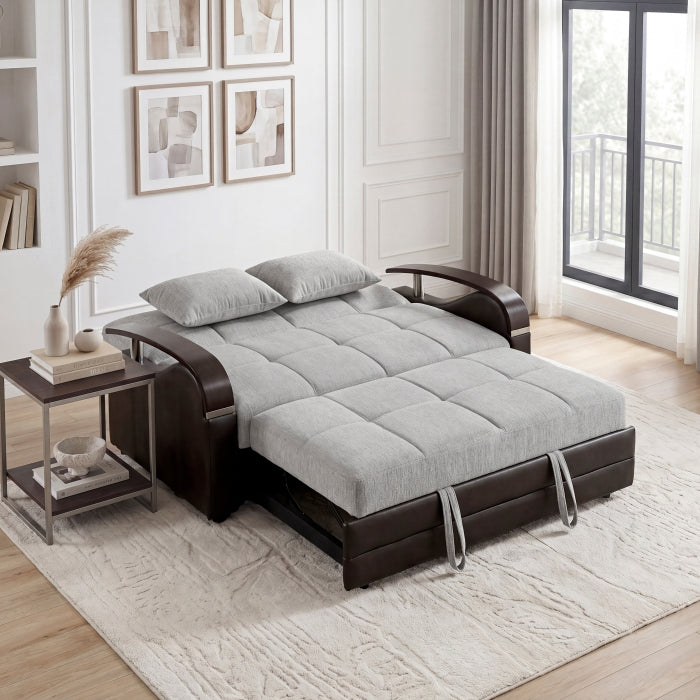 Hybrid Love Seat with Pull-out Bed and Click Motion Back by Homelegance at Eve Furniture