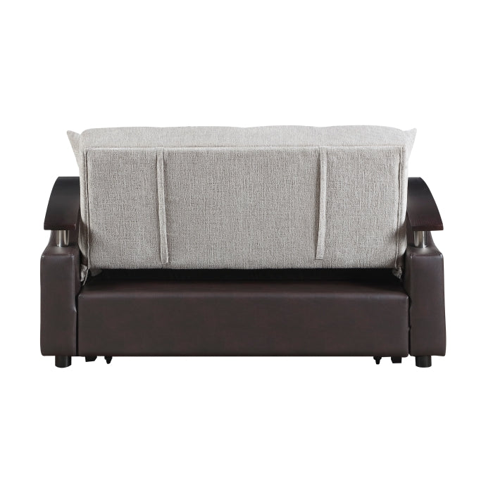 Hybrid Love Seat with Pull-out Bed and Click Motion Back by Homelegance at Eve Furniture
