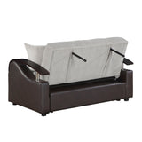 Hybrid Love Seat with Pull-out Bed and Click Motion Back by Homelegance at Eve Furniture