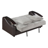 Hybrid Love Seat with Pull-out Bed and Click Motion Back by Homelegance at Eve Furniture