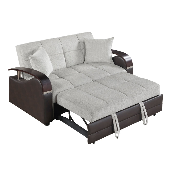Hybrid Love Seat with Pull-out Bed and Click Motion Back by Homelegance at Eve Furniture