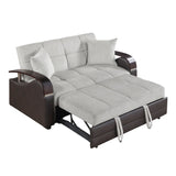 Hybrid Love Seat with Pull-out Bed and Click Motion Back by Homelegance at Eve Furniture