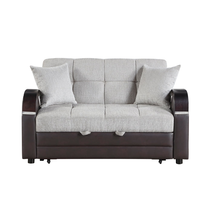 Hybrid Love Seat with Pull-out Bed and Click Motion Back by Homelegance at Eve Furniture