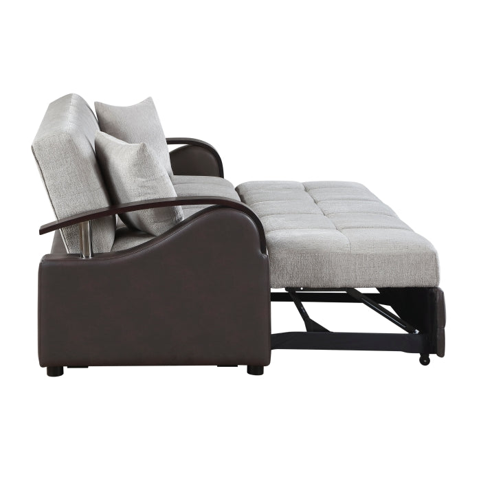 Hybrid Sofa with Pull-out Bed and Click Motion Back by Homelegance at Eve Furniture