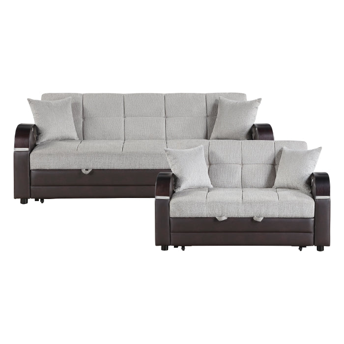 Hybrid 2pc Set: Sofa, Love by Homelegance at Eve Furniture