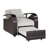 Hybrid Beige Chair with Pull-out Bed and Click Motion Back by Homelegance at Eve Furniture