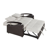 Hybrid Beige Love Seat with Pull-out Bed and Click Motion Back by Homelegance at Eve Furniture