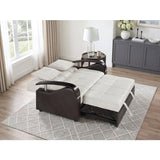 Hybrid Beige Love Seat with Pull-out Bed and Click Motion Back by Homelegance at Eve Furniture