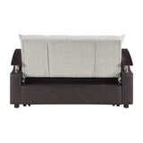 Hybrid Beige Love Seat with Pull-out Bed and Click Motion Back by Homelegance at Eve Furniture