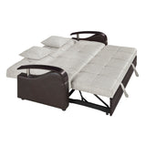 Hybrid Beige Sofa with Pull-out Bed and Click Motion Back by Homelegance at Eve Furniture