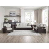 Hybrid Beige Sofa with Pull-out Bed and Click Motion Back by Homelegance at Eve Furniture