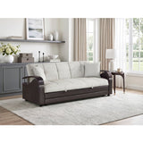Hybrid Beige Sofa with Pull-out Bed and Click Motion Back by Homelegance at Eve Furniture