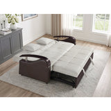 Hybrid Beige Sofa with Pull-out Bed and Click Motion Back by Homelegance at Eve Furniture
