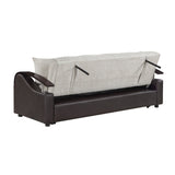 Hybrid Beige Sofa with Pull-out Bed and Click Motion Back by Homelegance at Eve Furniture