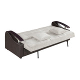 Hybrid Beige Sofa with Pull-out Bed and Click Motion Back by Homelegance at Eve Furniture