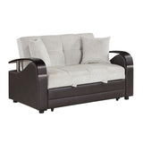 Hybrid Beige 2pc Set: Sofa, Love by Homelegance at Eve Furniture