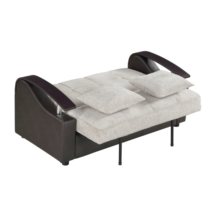 Hybrid Beige 2pc Set: Sofa, Love by Homelegance at Eve Furniture