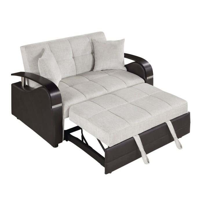 Hybrid Beige 2pc Set: Sofa, Love by Homelegance at Eve Furniture