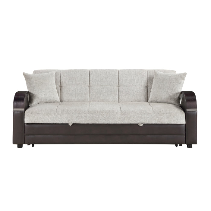 Hybrid Beige 2pc Set: Sofa, Love by Homelegance at Eve Furniture