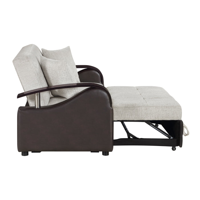 Hybrid Beige 2pc Set: Sofa, Love by Homelegance at Eve Furniture