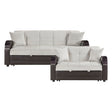 Hybrid Beige 2pc Set: Sofa, Love by Homelegance at Eve Furniture