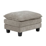 Dublin Dark Pewter Ottoman by Homelegance at Eve Furniture