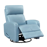 Sorrento Blue Swivel Glider Reclining Chair